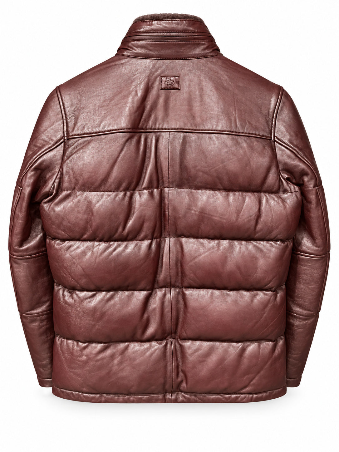 MILESTONE Giacca uomo Kilian bordeaux in pelle trapuntata 