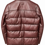 MILESTONE Giacca uomo Kilian bordeaux in pelle trapuntata 