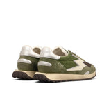 MOACONCEPT Sneaker unisex Hype in nylon e suede verde militare e silver 