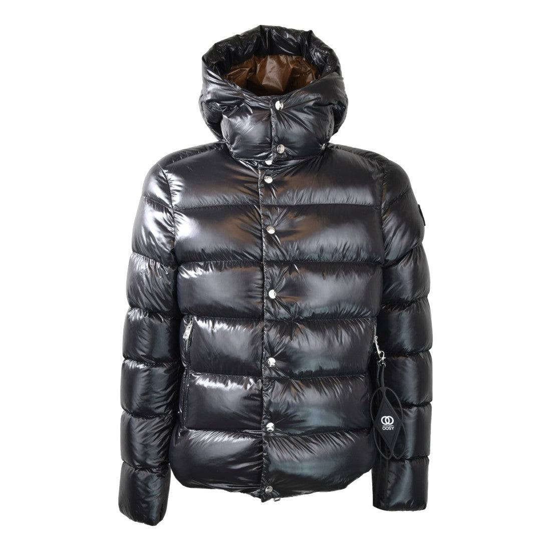 OOSY Piumino da uomo Sirius nero con cappuccio 