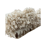 RAKKI Coperta Apache avorio in baby lambswool con frange 
