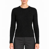 RAKKI Maglione donna Catherine girocollo in Cashwoo nero 