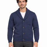 RAKKI Cardigan uomo blu notte Elegant Man in baby lambswool 