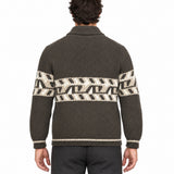 RAKKI Cardigan blazer Holman Ulivo con motivo geometrico 