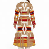 RAKKI Cappotto Navajo cammello in baby lambswool con cintura, 100% Made in Italy 