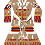 RAKKI Cappotto Navajo cammello in baby lambswool con cintura, 100% Made in Italy 