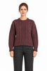 Maglione Souffle girocollo vin brulé in mohair