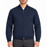 RAKKI Giacca in maglia Quilted JKT blu notte con zip 
