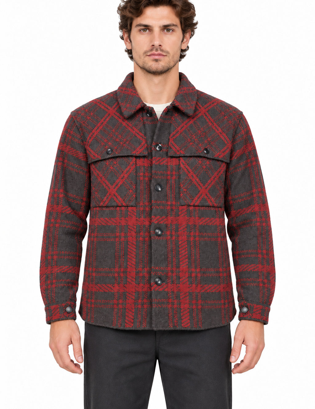 RAKKI Giacca Sierra W VL cioccolato in lambswool tartan 