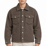 RAKKI Giacca Texas Bear cioccolato in alpaca e cashmere, 100% Made in Italy 