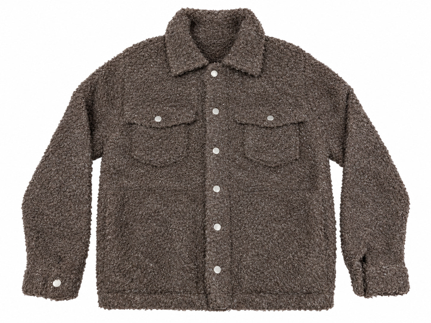 RAKKI Giacca Texas Bear cioccolato in alpaca e cashmere, 100% Made in Italy 