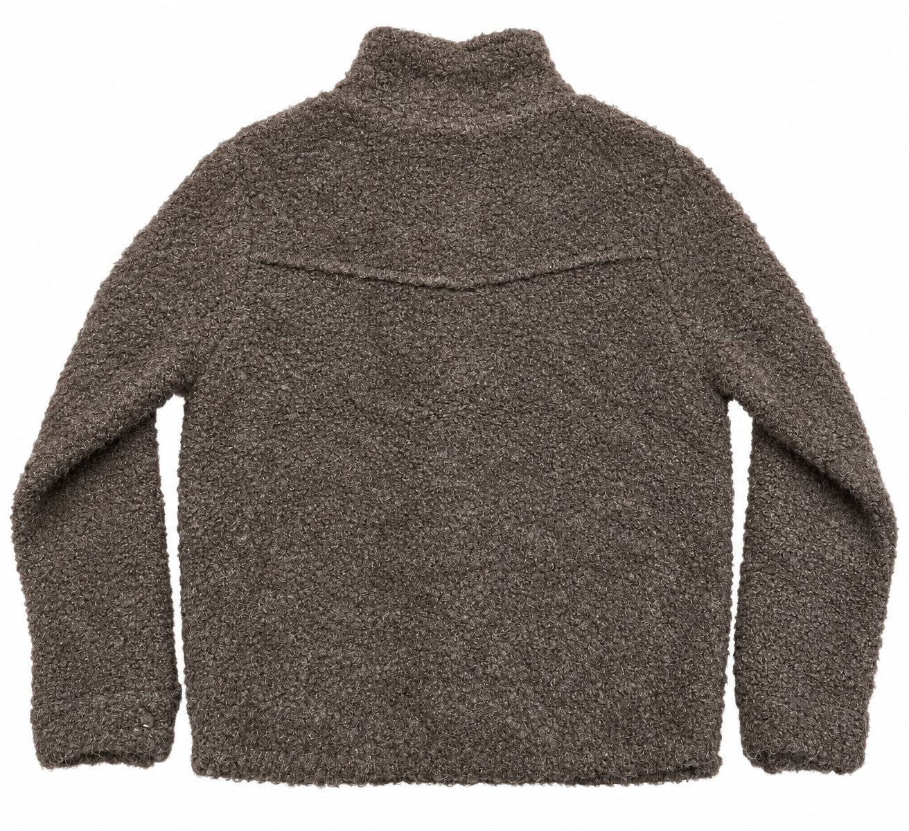 RAKKI Giacca Texas Bear cioccolato in alpaca e cashmere, 100% Made in Italy 