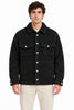 Giacca Texas Bear nera in alpaca e cashmere, 100% Made in Italy