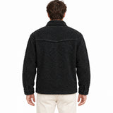 RAKKI Giacca Texas Bear nera in alpaca e cashmere, 100% Made in Italy 