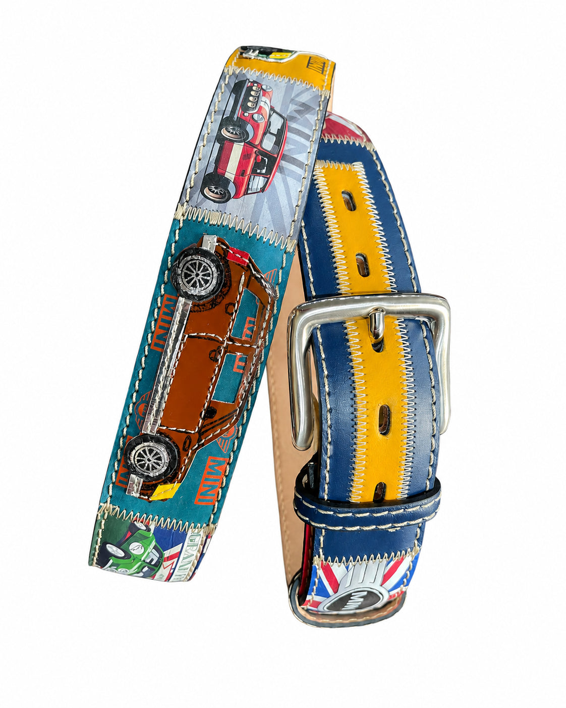 RED BELTS Cintura artigianale in pelle Mini Grand Prix 