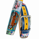 RED BELTS Cintura artigianale in pelle Mini Grand Prix 