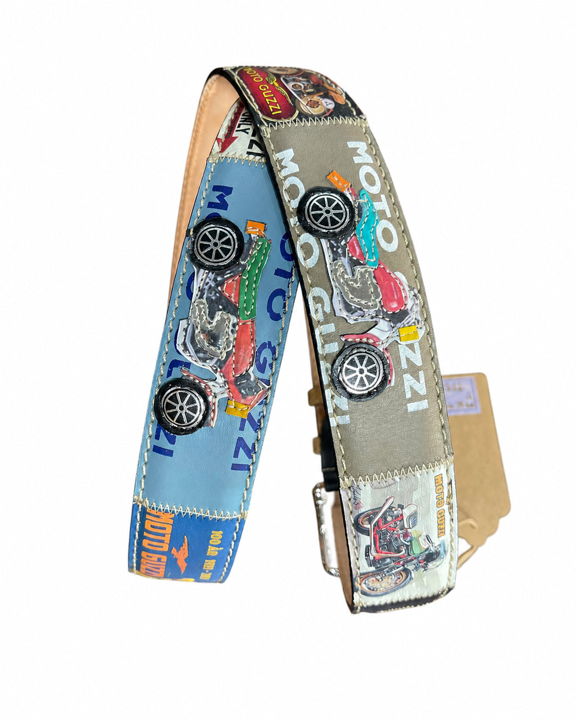 RED BELTS Cintura artigianale in pelle Moto Guzzi 