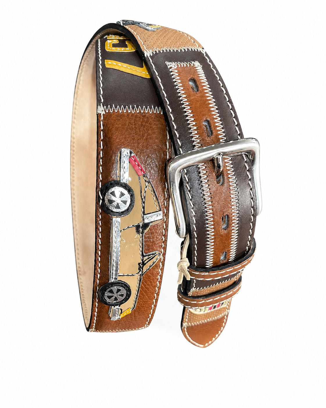 RED BELTS Cintura artigianale in pelle Porsche 1957 