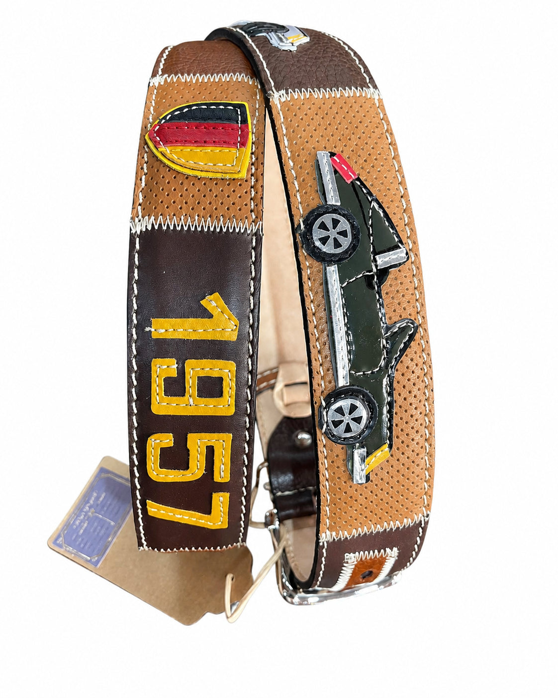 RED BELTS Cintura artigianale in pelle Porsche 1957 