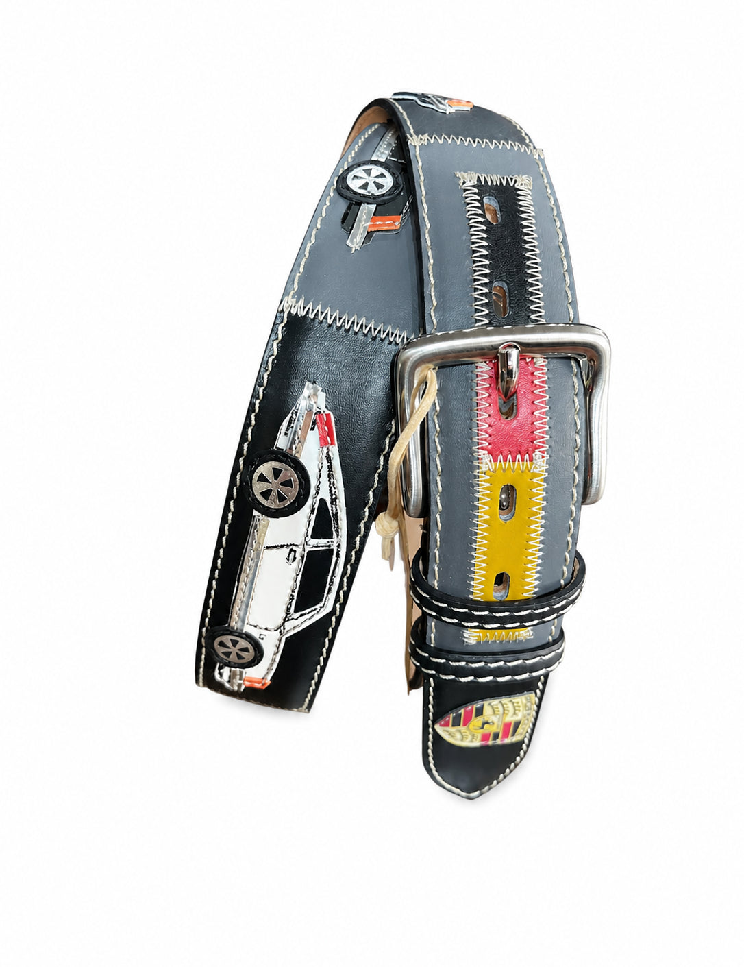 RED BELTS Cintura artigianale in pelle Porsche 1973 