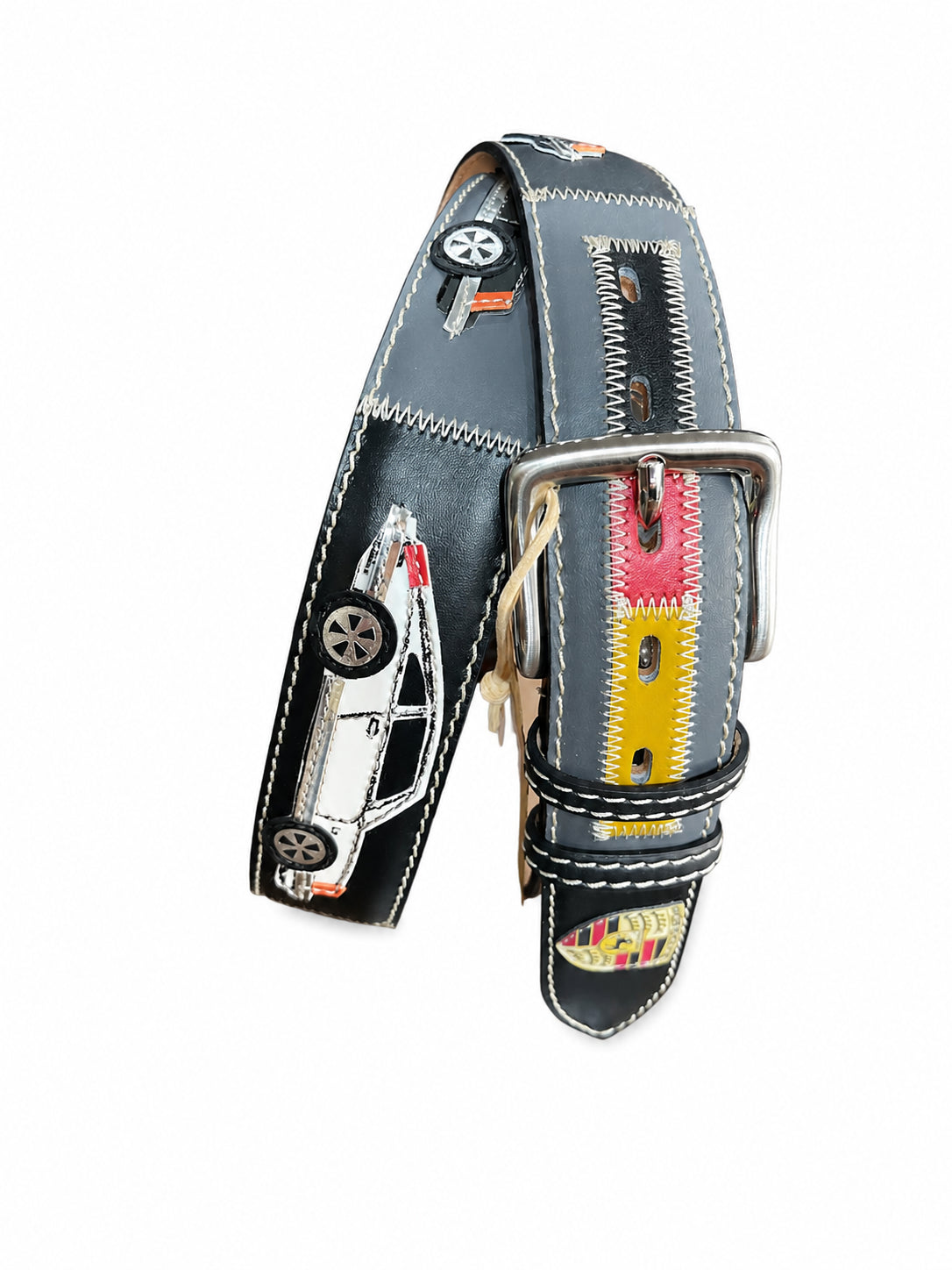 RED BELTS Cintura artigianale in pelle Porsche 1973 
