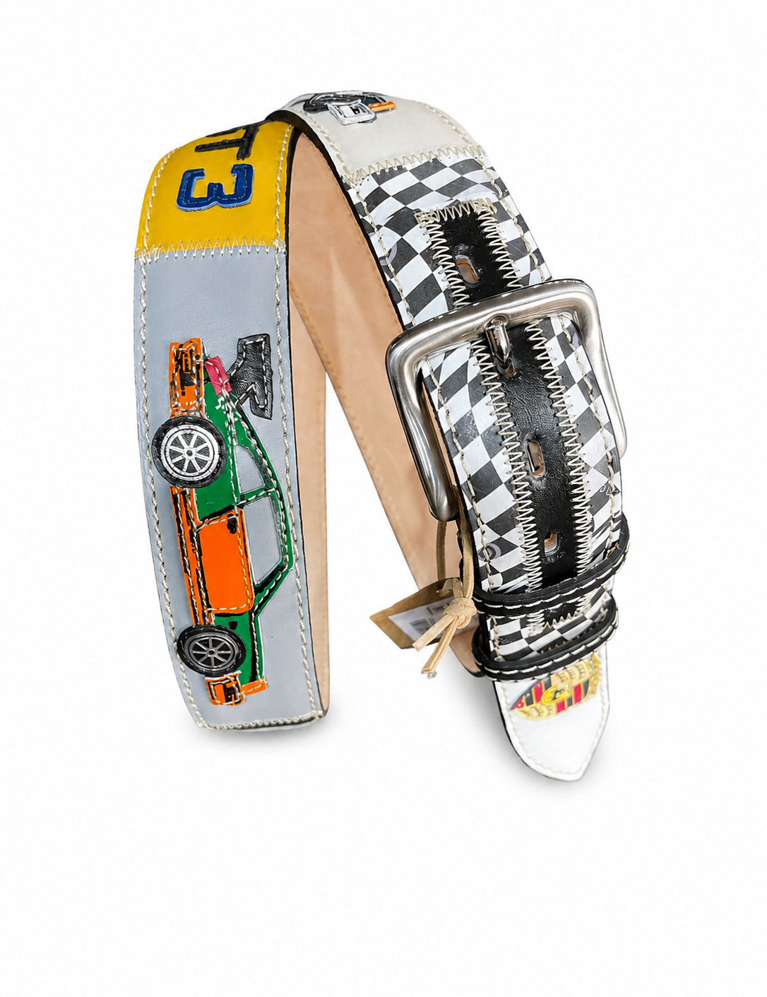 RED BELTS Cintura artigianale in pelle Porsche GT3 