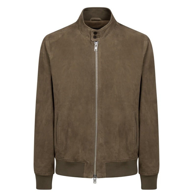 SCHOTT Giacca Fritz Jungle Green in pelle scamosciata 