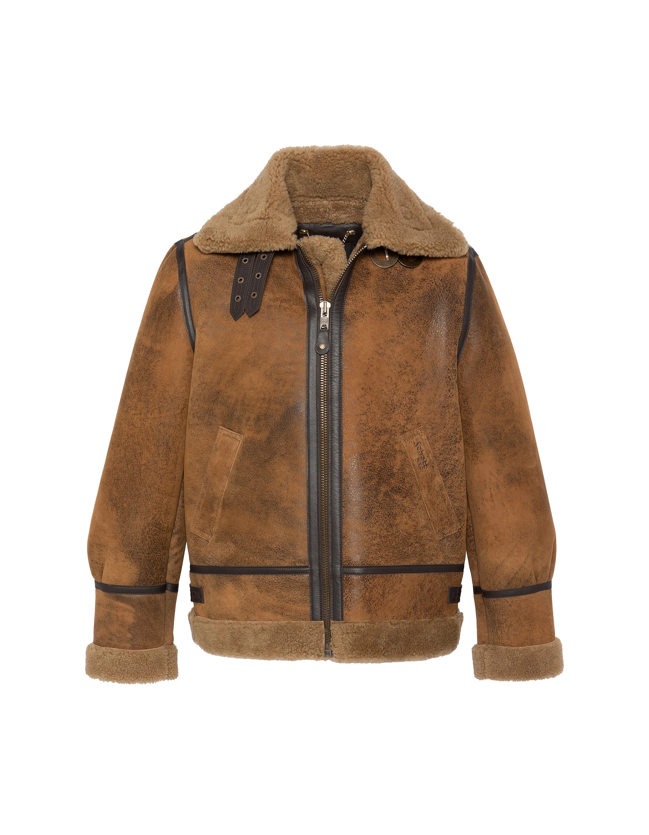 SCHOTT Giacca uomo LC1259 B-3 in montone color senape 