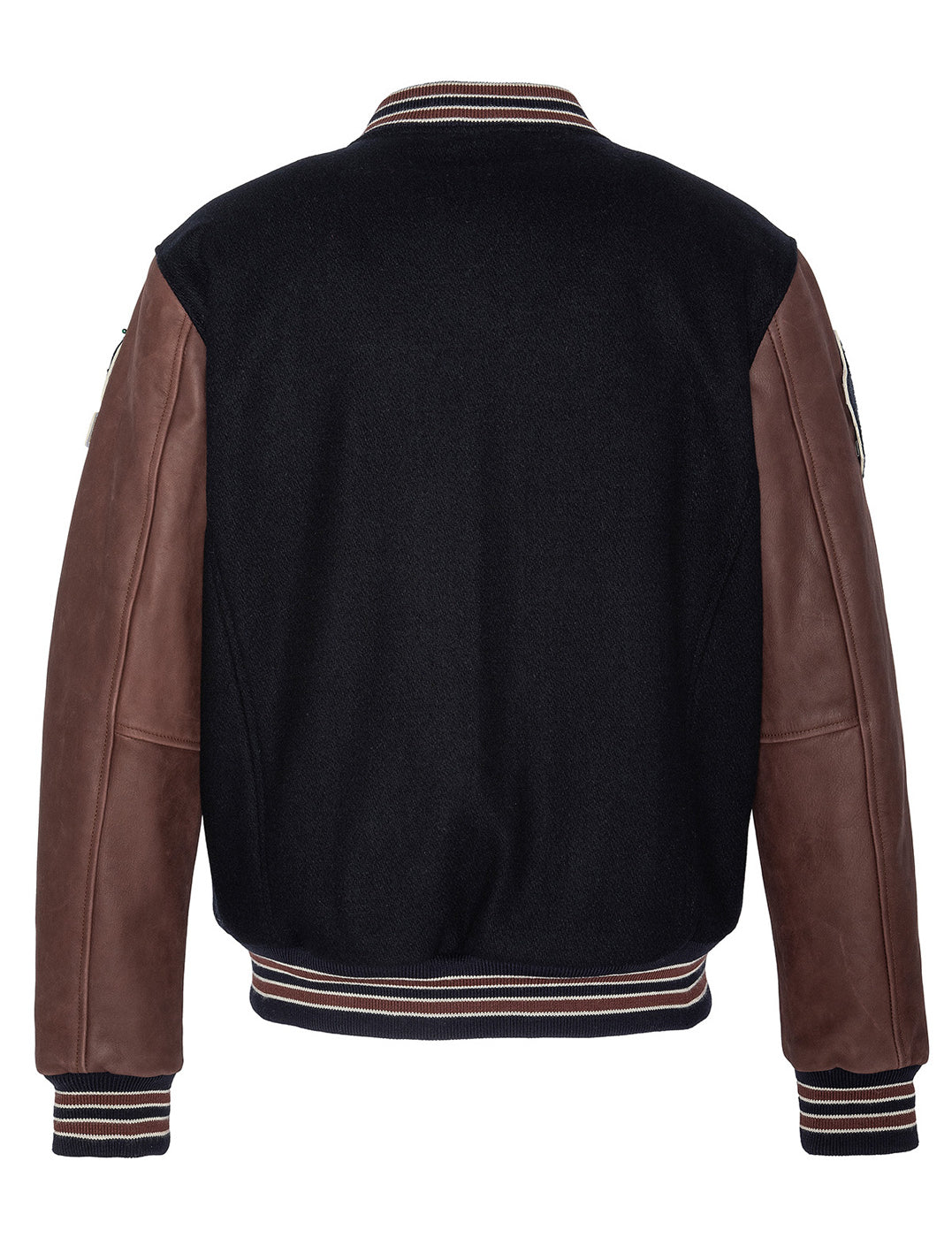 SCHOTT Giacca varsity LC Teddy BD2 navy con maniche a contrasto 