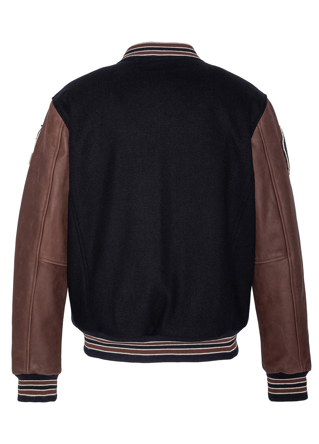 SCHOTT Giacca varsity LC Teddy BD2 navy con maniche a contrasto 