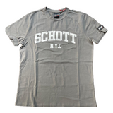 SCHOTT T-Shirt NYC Red Terry antracite in cotone 