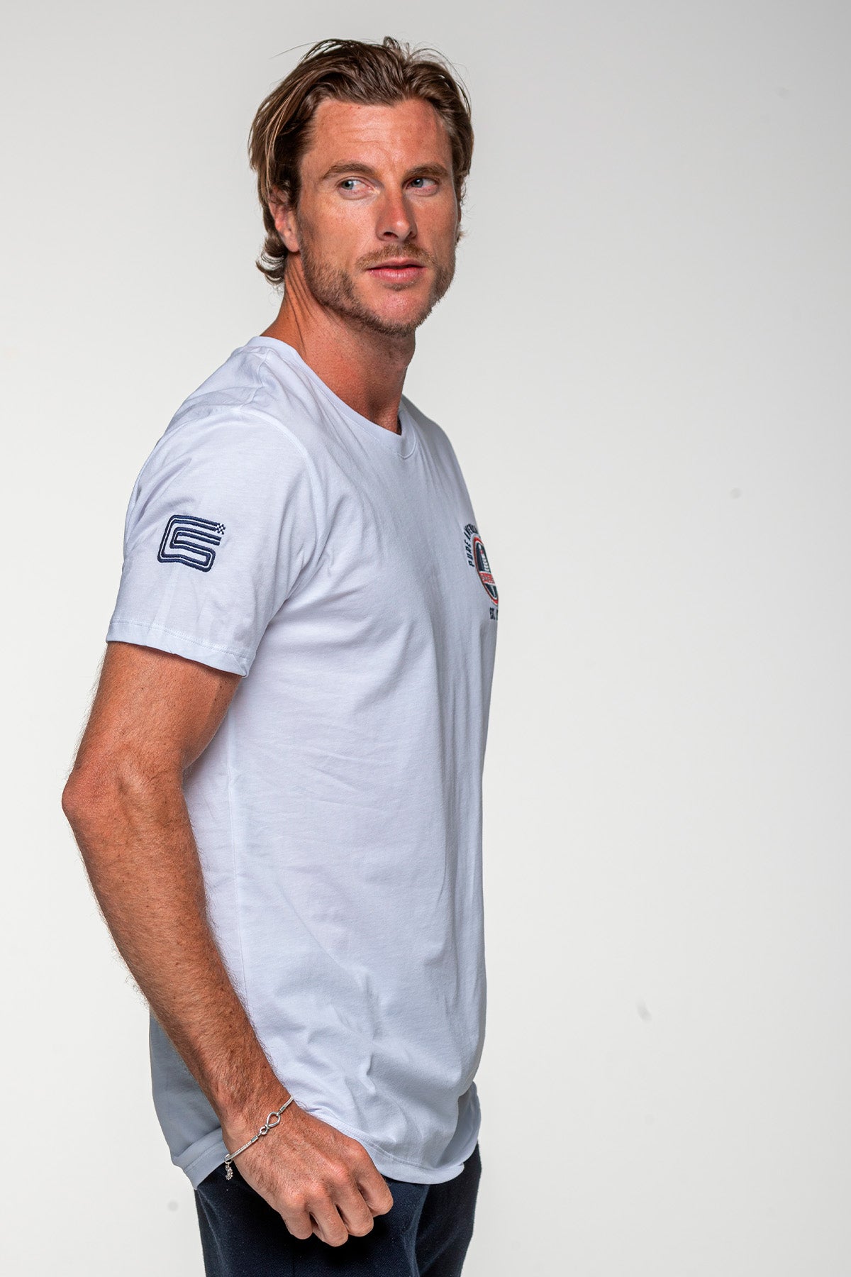 SHELBY T-shirt uomo 427 in cotone bianco a maniche corte 