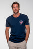 T-shirt uomo 427 in cotone blu navy a maniche corte