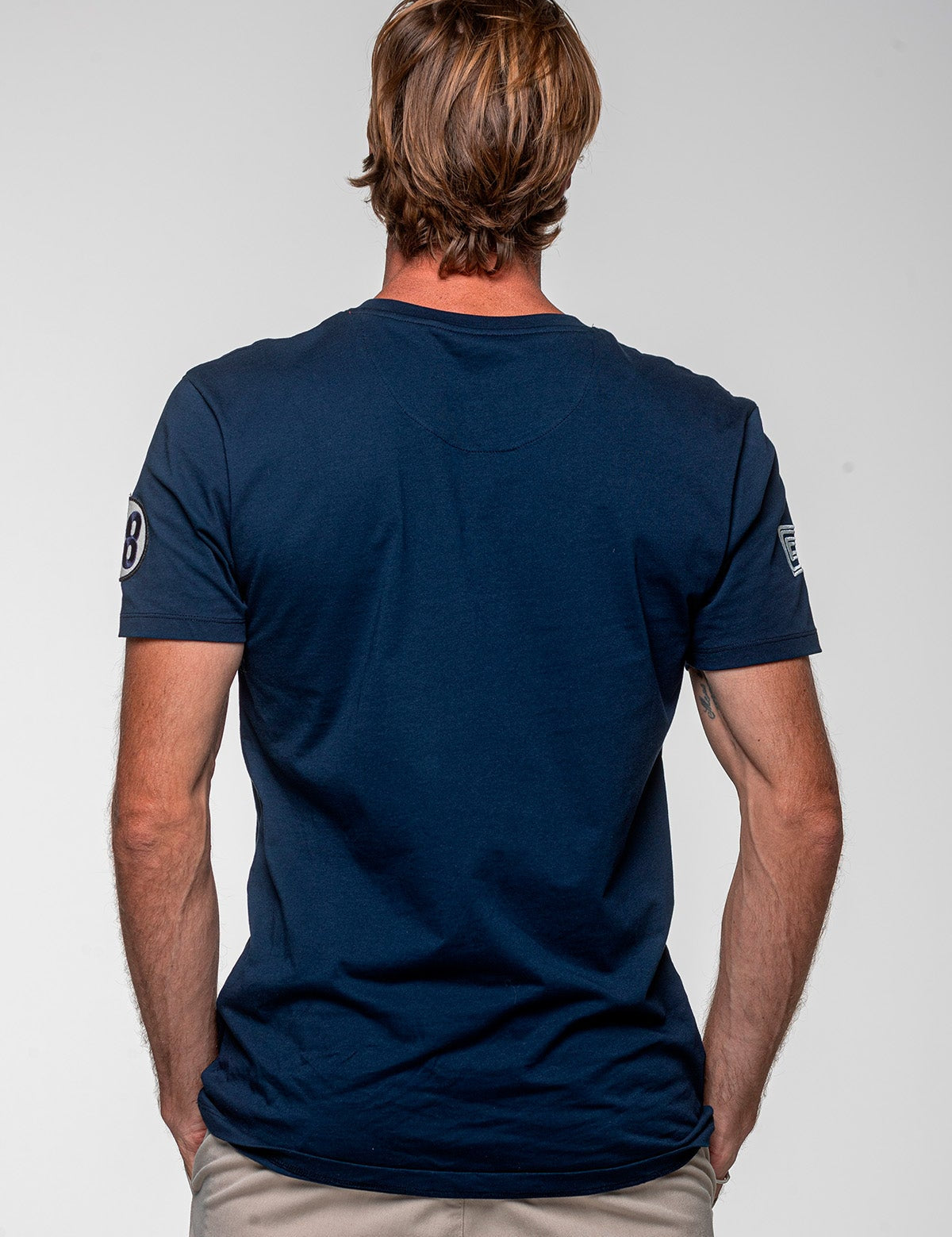 SHELBY T-shirt uomo 427 in cotone blu navy a maniche corte 