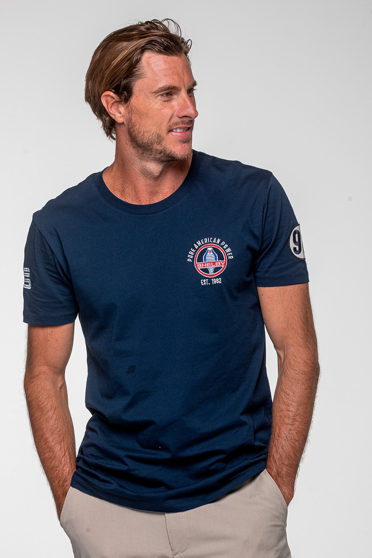 SHELBY T-shirt uomo 427 in cotone blu navy a maniche corte 