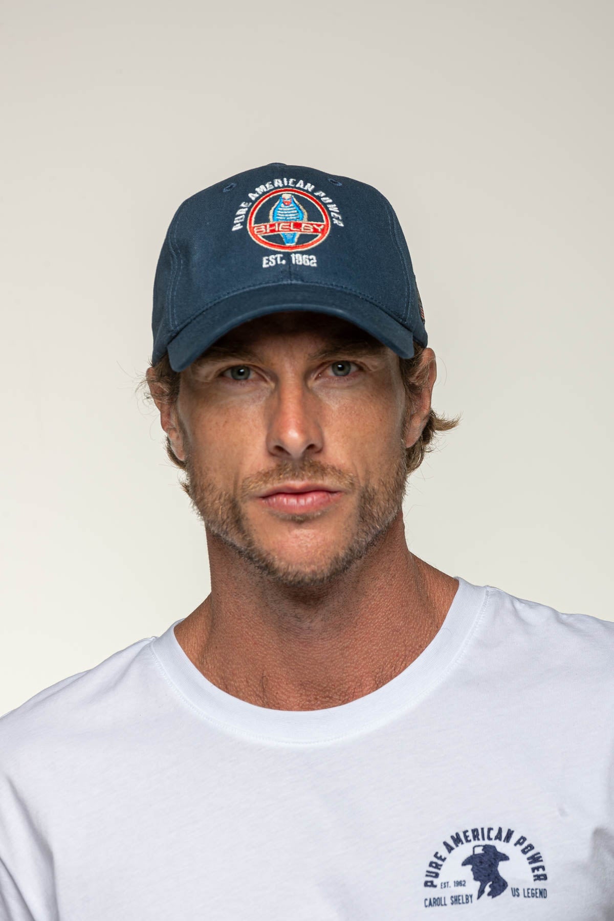 SHELBY Cappello baseball unisex Texas blu navy con visiera curva 