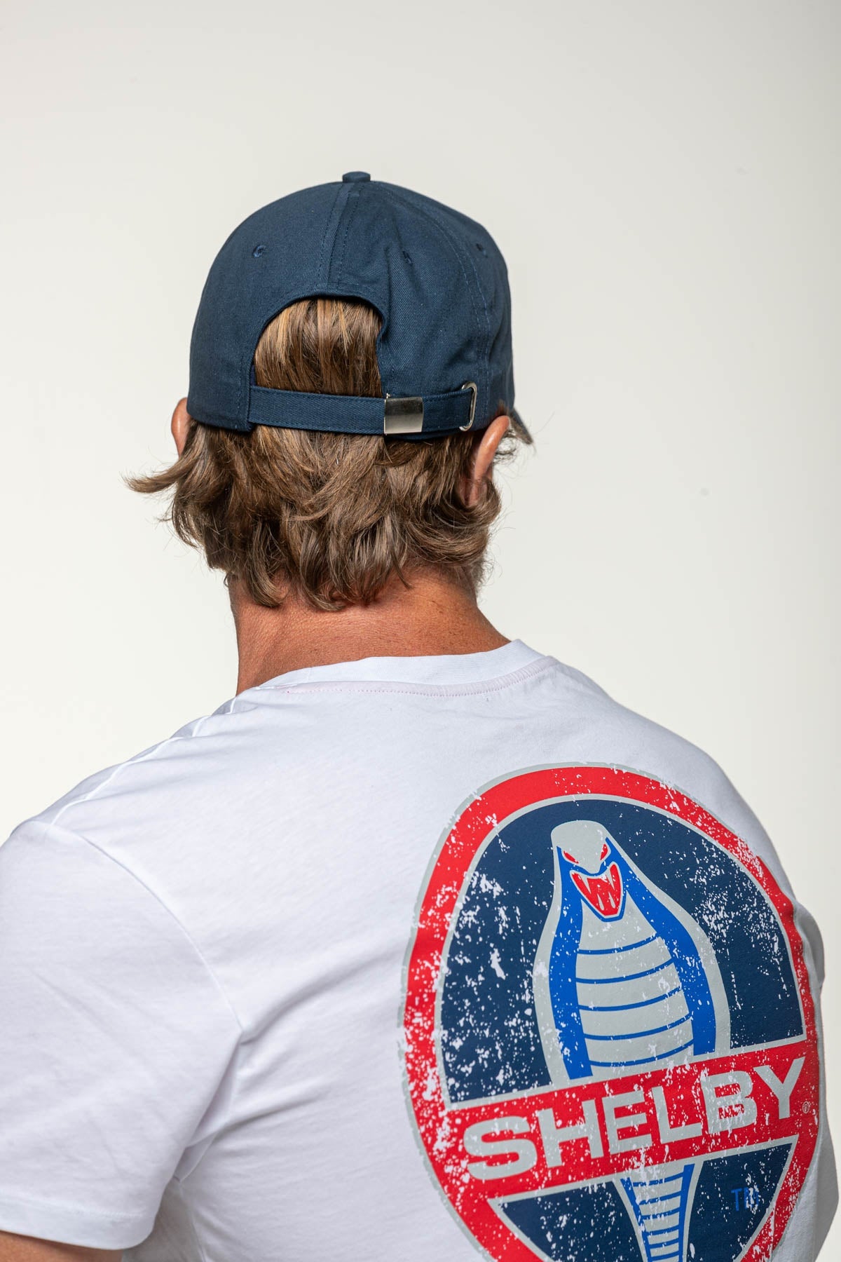 SHELBY Cappello baseball unisex Texas blu navy con visiera curva 