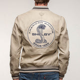 SHELBY Bomber uomo Dallas in pelle di montone ecru con zip 