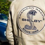 SHELBY Bomber uomo Dallas in pelle di montone ecru con zip 