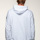 SHELBY Felpa uomo Mustang in cotone bianco con cappuccio 