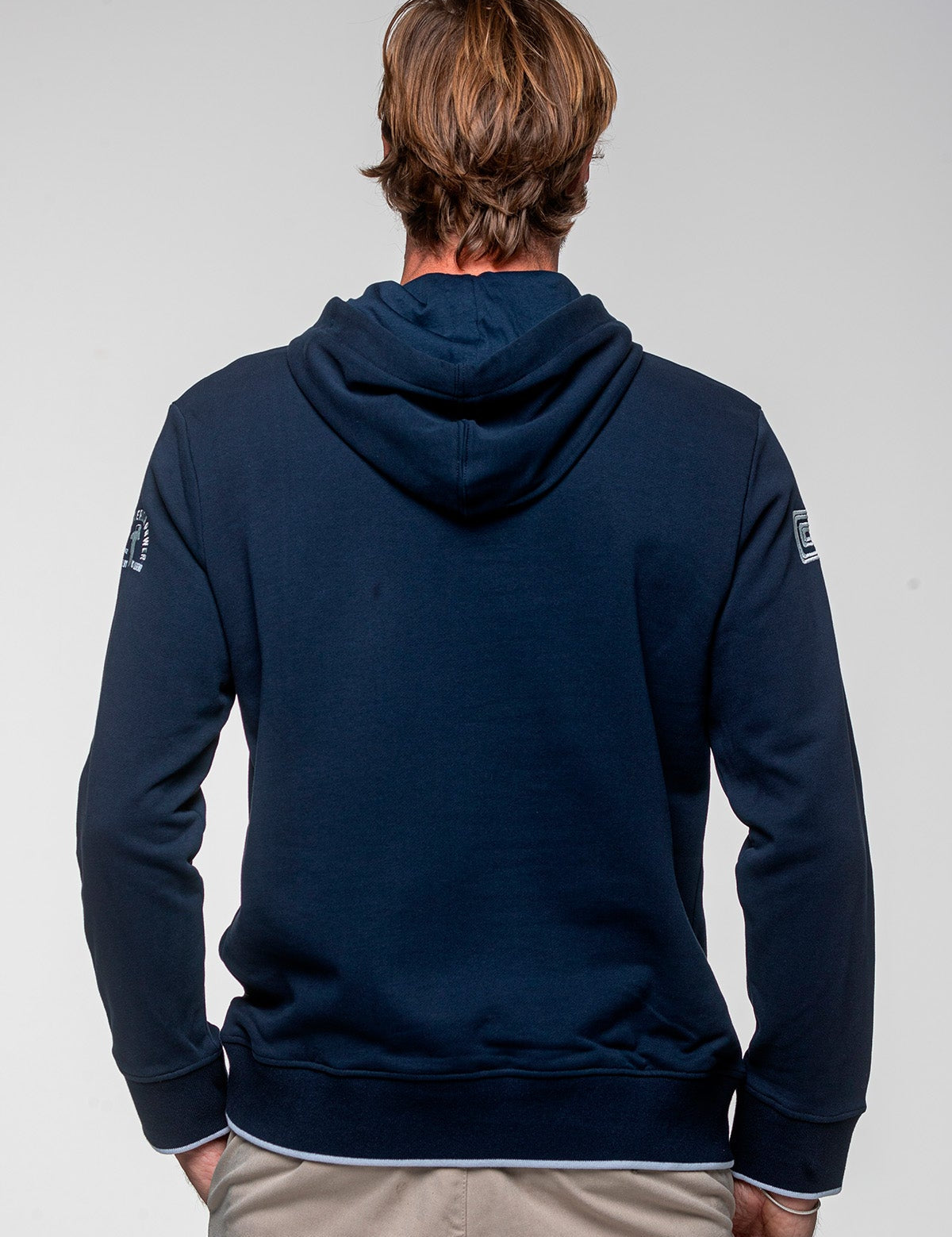 SHELBY Felpa uomo Mustang in cotone blu navy con cappuccio 