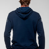 SHELBY Felpa uomo Mustang in cotone blu navy con cappuccio 