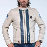 SHELBY Giacca uomo Shelby Men Ecru in pelle di montone 