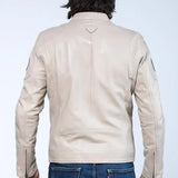 SHELBY Giacca uomo Shelby Men Ecru in pelle di montone 