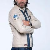 SHELBY Giacca uomo Shelby Men Ecru in pelle di montone 