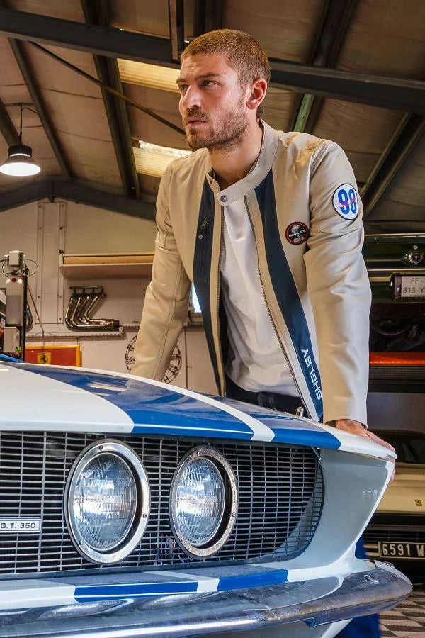 SHELBY Giacca uomo Shelby Men Ecru in pelle di montone 