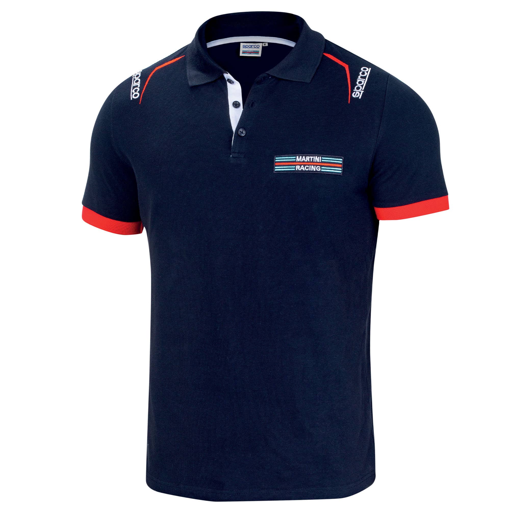 SPARCO CV Polo da uomo Martini-R blu marine in piqué di cotone 