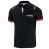Polo da uomo Martini-R nera in piqué di cotone