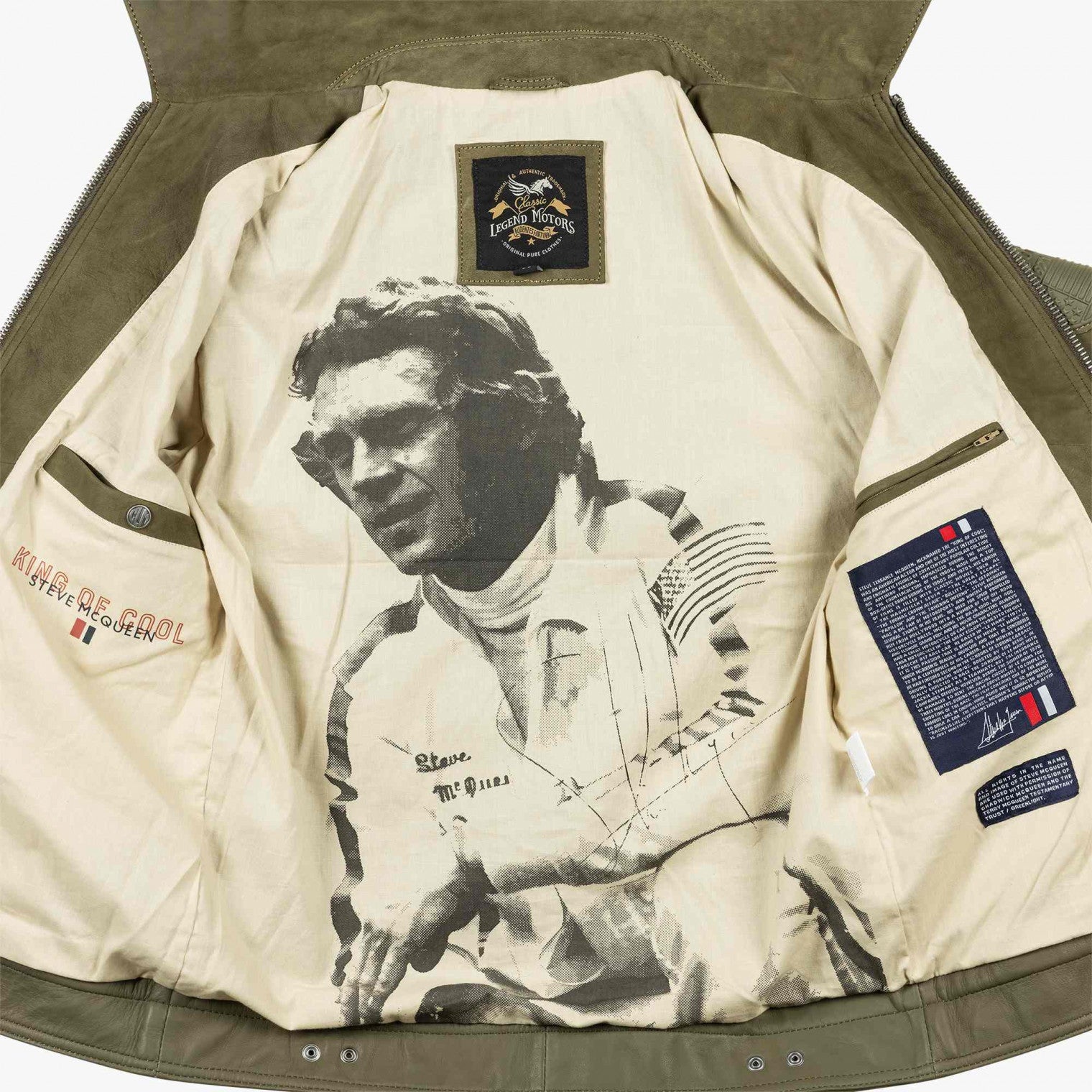 STEVE MCQUEEN Giacca uomo Craig4 in pelle nubuck kaki XL 