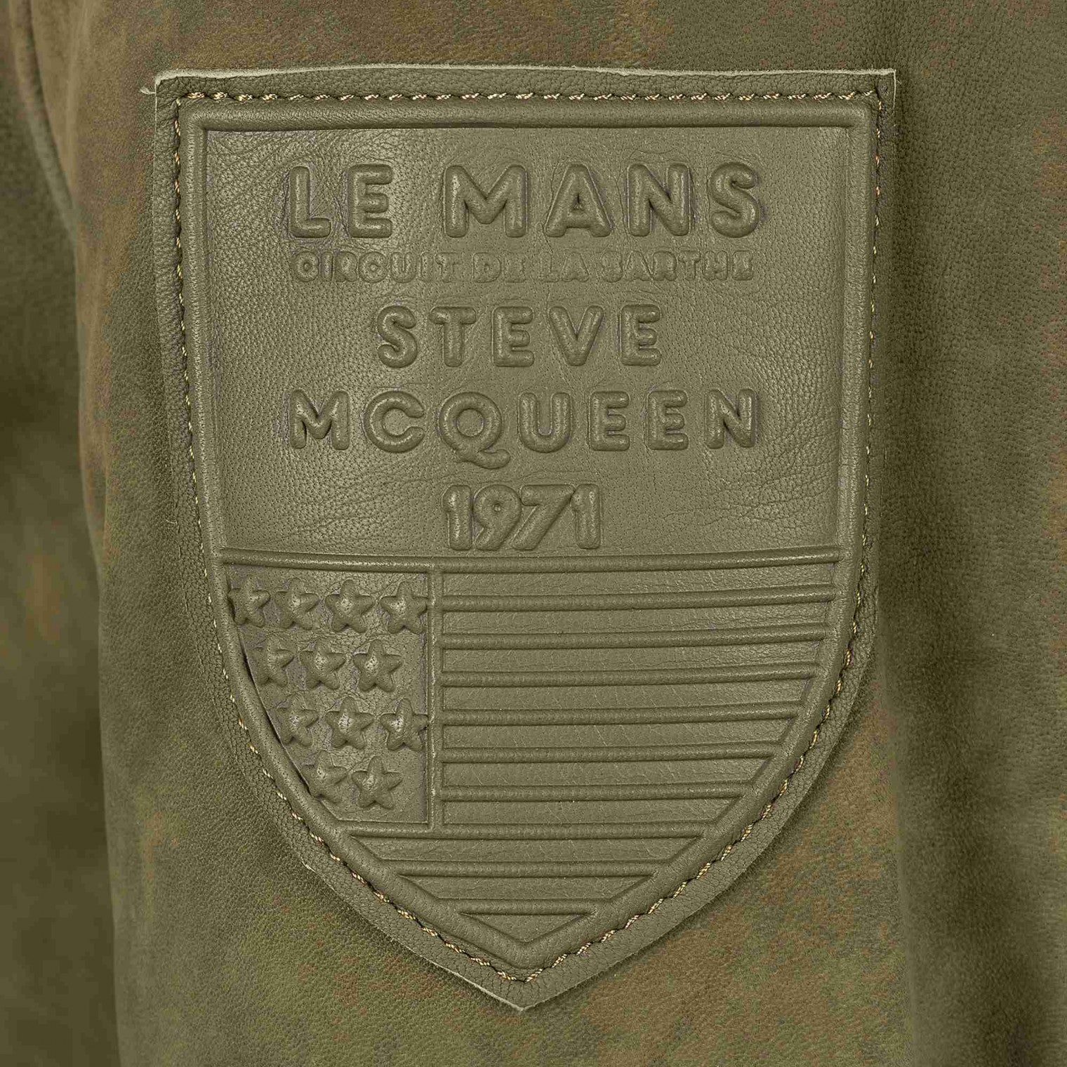 STEVE MCQUEEN Giacca uomo Craig4 in pelle nubuck kaki XL 